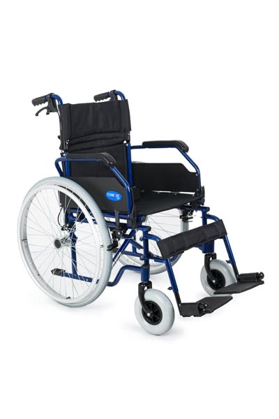 Tekerlekli Sandalye Beyaz | 45 cm Oturum, Alüminyum Gövde, Refakatçi Frenli DM-321
